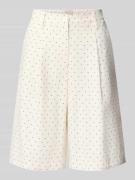 FREE/QUENT Bermudas im Allover-Look Modell 'Anja' in Offwhite, Größe L