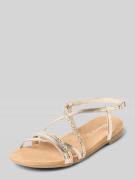 Tamaris Sandalen aus echtem Rindsleder in Gold, Größe 36