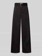 MAC Wide Leg Hose mit Gürtel Modell 'Carletta' in Black, Größe 32