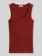 Marc O'Polo Regular Fit Top aus Baumwoll-Mix in Bordeaux, Größe L