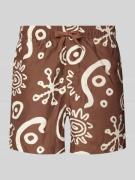 Only & Sons Badehose mit Allover-Muster Modell 'PRINT' in Hellbraun, G...