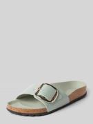 Birkenstock Slides aus Leder mit Dornschließe Modell 'MADRID BIG BUCKL...