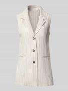 Apricot Weste aus Viskose-Mix mit Paspeltaschen in Sand, Größe L