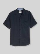 Tom Tailor Regular Fit Freizeithemd aus Leinen-Baumwolle-Mix in Marine...