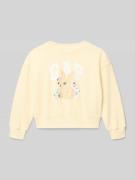 GAP Sweatshirt mit Motiv- und Logo-Print in Hellgelb, Größe 104