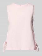 Vila Blusentop aus Viskose-Mix mit seitlicher Schnürung in Hellrosa, G...