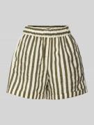 0039 Italy Shorts aus Leinen-Mix mit elastischem Bund Modell 'BRENDA' ...