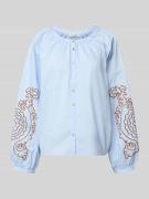 Christian Berg Woman Bluse mit Rundhalsausschnitt und Motiv-Stitching ...