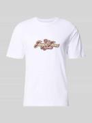 Jack & Jones T-Shirt mit Label-Print Modell 'CASSIS' in Weiss, Größe L