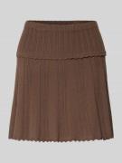 JJXX Strickrock mit elastischem Bund Modell 'GIANNA' in Dunkelbraun, G...