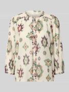 Bash Regular Fit Bluse mit 3/4-Arm Modell 'ODELIE' in Ecru, Größe L
