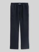 Marc O'Polo Straight Fit Leinenhose aus reinem Leinen in Marine, Größe...