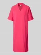 Milano Italy Knielanges Kleid mit Eingrifftaschen in Pink, Größe 40