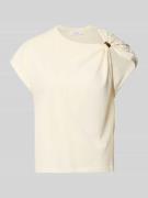 Bash T-Shirt im One-Shoulder-Look Modell 'ALLIA' in Ecru, Größe L
