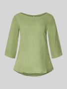 ZABAIONE Regular Fit Leinenbluse mit 3/4-Arm Modell 'La44ura' in Hellg...