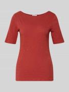 Marc O'Polo Regular Fit T-Shirt aus reiner Baumwolle in Bordeaux, Größ...