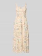 Jake*s Casual Maxikleid aus Viskose-Mix mit Smok-Details in Beige, Grö...