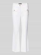 Cambio Flared Fit Hose mit Viskose-Anteil Modell 'FARAH' in Weiss, Grö...