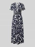 Betty Barclay Midikleid mit Knotendetail und V-Ausschnitt in Marine, G...