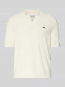 Lacoste Regular Fit Poloshirt aus Baumwoll-Mix in Offwhite, Größe L