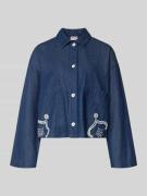 Jake*s Casual Relaxed Fit Jeansbluse aus Baumwolle in Jeansblau, Größe...