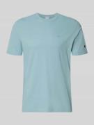 CHAMPION T-Shirt mit Label-Stitchings und Rundhalsausschnitt in Aqua, ...