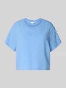 American Vintage T-Shirt mit geripptem Rundhalsausschnitt in Bleu, Grö...