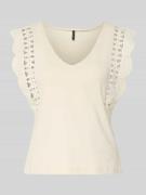 Vero Moda Regular Fit Top aus reiner Baumwolle Modell 'GABBY' in Beige...