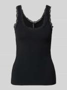 Vero Moda Slim Fit Tank Top aus Bio-Baumwoll-Mix Modell 'NANA' in Blac...