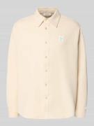 American Vintage Regular Fit Freizeithemd mit Label-Patch in Beige, Gr...