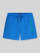 Tommy Hilfiger Regular Fit Badeshorts mit Label-Stitching in Royal, Gr...