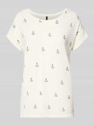 Vero Moda Relaxed Fit T-Shirt aus Lyocell-Mix Modell 'AVA' in Weiss, G...