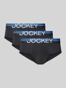 Jockey Slim Fit Slip mit Logo-Stitching im 3er-pack in Black, Größe L