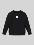Boss Regular Fit Sweatshirt aus Baumwoll-Mix in Black, Größe 140