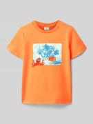 s.Oliver RED LABEL Regular Fit T-Shirt mit Baumwoll-Anteil in Apricot,...