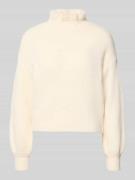 Zero Turtleneck-Pullover mit Stehkragen in Ecru, Größe M