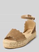 Espadrij Sandalette aus Leder Modell 'LYON' in Hazel, Größe 36