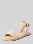 Espadrij Sandalette aus Leder Modell 'NIMES' in Offwhite, Größe 36