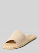 Espadrij Sandalette mit Label-Detail Modell 'PLAGE VELOUR' in Beige, G...