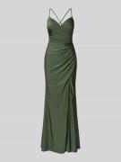 Luxuar Abendkleid in Maxilänge in Schilf, Größe 32