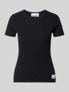Armedangels Slim Fit T-Shirt aus Baumwoll-Mix Modell 'KARDAA' in Black...