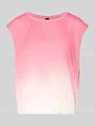 Marc Cain Bluse mit Strukturmuster und Rundhalsausschnitt in Pink, Grö...