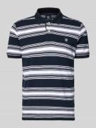 Lerros Regular Fit Poloshirt mit Label-Patch in Marine, Größe L