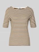 s.Oliver RED LABEL Slim Fit T-Shirt aus reiner Baumwolle in Mittelbrau...