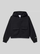 CHAMPION Sweatjacke mit Kapuze in Black, Größe 128