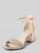 Marco Tozzi Sandalette mit Ziersteinbesatz in Gold, Größe 36