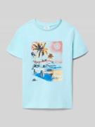 s.Oliver RED LABEL Regular Fit T-Shirt aus reiner Baumwolle in Helltue...