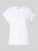 comma T-Shirt mit Rundhalsausschnitt und Häkelspitze in Weiss, Größe 3...