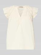 MOS MOSH Bluse mit Schmetterlingsärmeln Modell 'Woda Izha' in Offwhite...