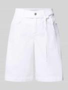 Angels Bermudas mit Bindegürtel Modell 'Lia City' in Weiss, Größe 34
